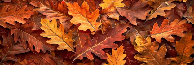 Autumn Oak Leaves Tile Pattern IA generativa