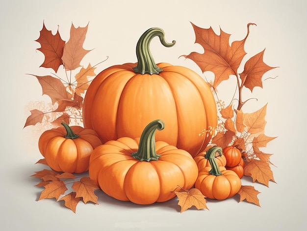 Autumn Pumpkins IA generativa