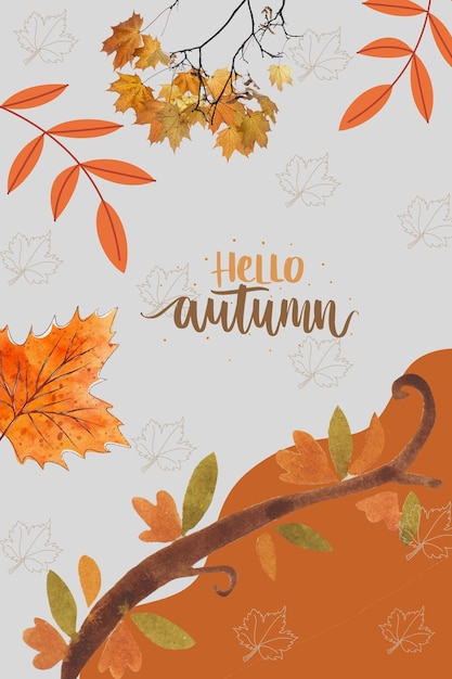 Autunno astratto colorato sfondo stagione autunnale e tema del Ringraziamento con foglie e oggetti naturali