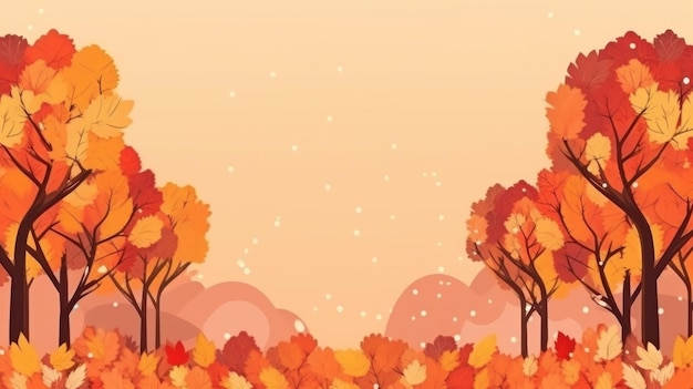 Autunno Autunno lascia sfondo Illustrazione AI GenerativexD