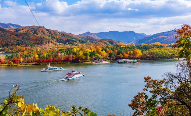 Autunno dell&#39;isola di Nami a Seoul, Corea del Sud.