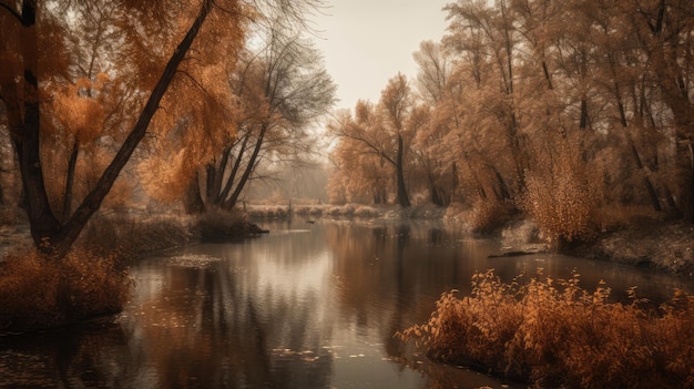 Autunno paesaggio generativo ai