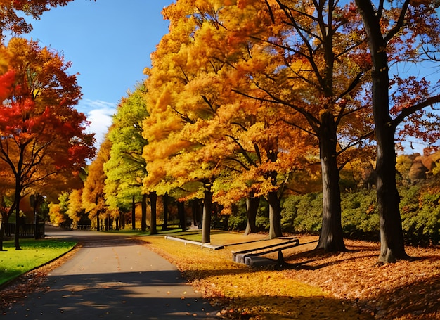 Autunno Scena della natura autunnale Parco autunnale