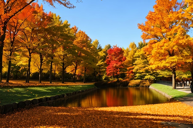 Autunno Scena della natura autunnale Parco autunnale