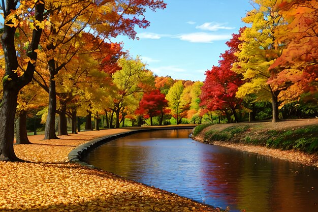 Autunno Scena della natura autunnale Parco autunnale