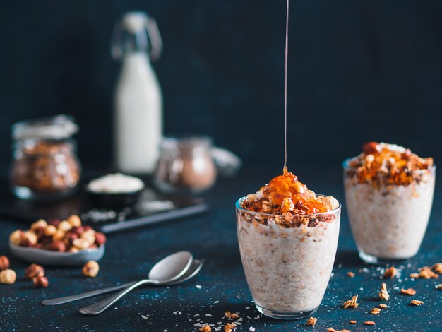 Avena durante la notte di cocco al pan di zenzero