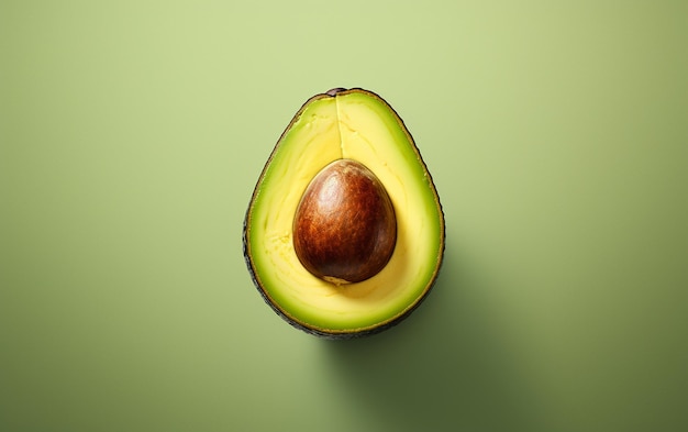 Avocado affettato su una tela pulita