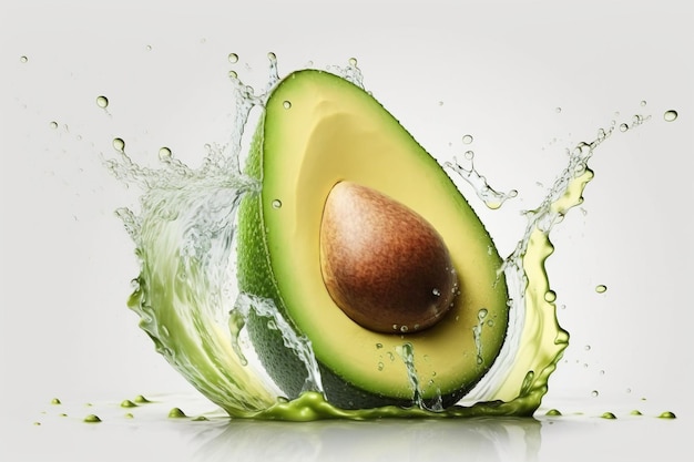 Avocado con una spruzzata d'acqua