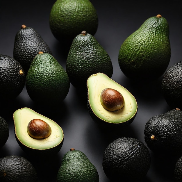 Avocado Elegance sfondo nero