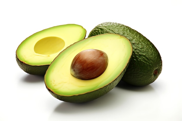 Avocado isolato su sfondo bianco