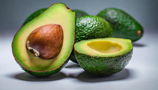 Avocado isolato su sfondo bianco