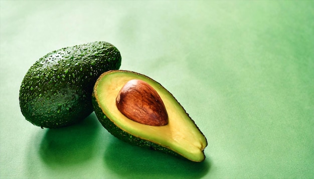 avocado su fondo di legno