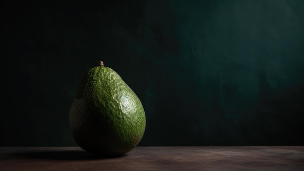 Avocado su sfondo a tinta unita