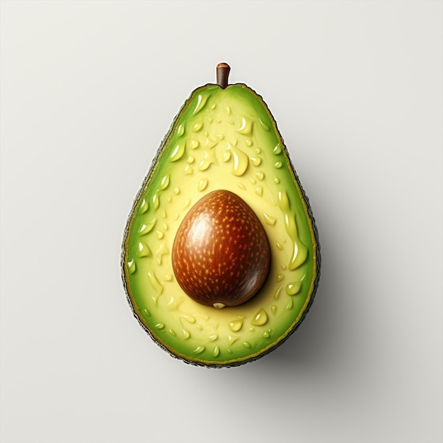 Avocado su sfondo bianco