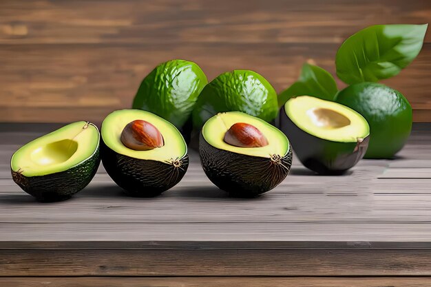 Avocado sulla tavola di legno