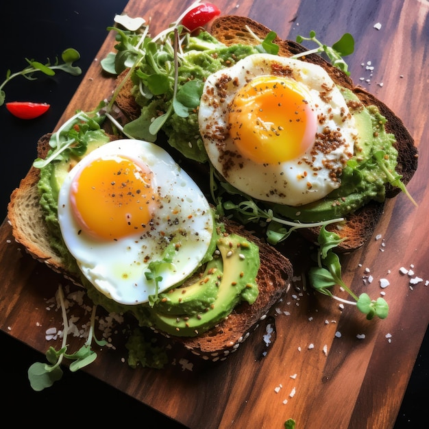 Avocado Toast Fresco, Semplice, Sano, Delizia per la colazione instagrammabile