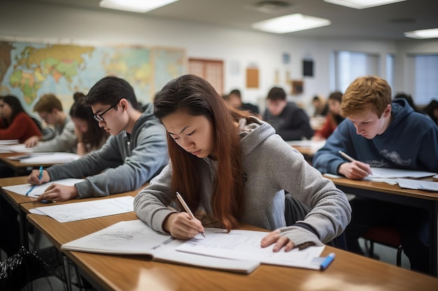 Avventure accademiche Studenti in classe di lavoro