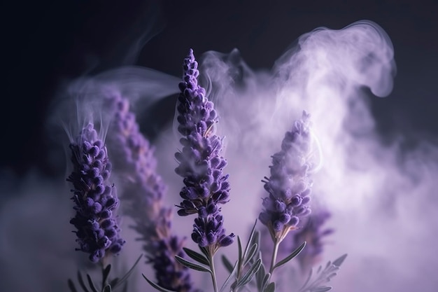 Avvicinati alla lavanda con il profumo del profumo Generative Ai