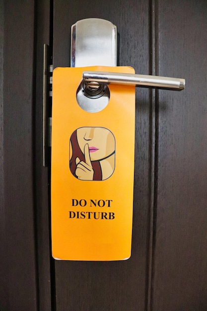 Avviso di non disturbare in un hotel