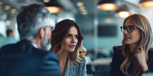 Avvocati maschi e donne d'affari discutono concetti di legge in conferenza di consultazione di ufficio Concetto Consulenza giuridica Riunione aziendale Consulenza commerciale Concetti di legge Discussione professionale