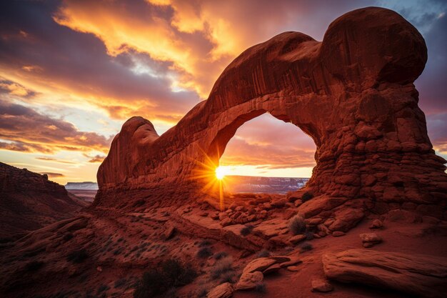 Awe Inspiring Natural Arch Formation IA generativa