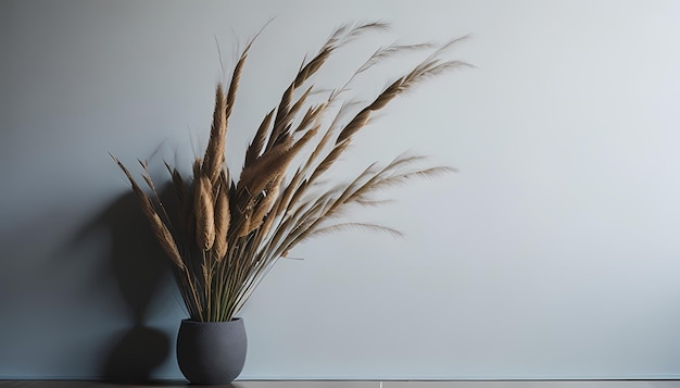 AweInspiring Wall Art Dry Spikelets e Pampas Grass Shadows