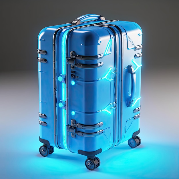 Awesome Blue Suitcase My Travel Buddy for Amazing Adventures generative ai