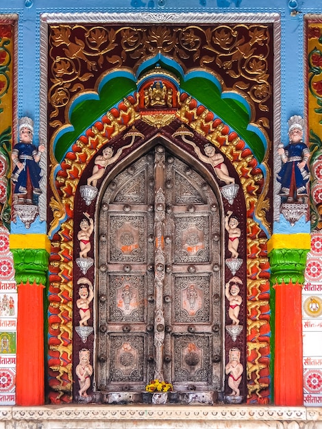 Ayodhya India Hanuman Garhi Temple Dettagli dell'architettura