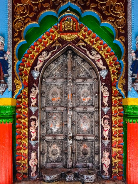 Ayodhya India Hanuman Garhi Temple Dettagli dell'architettura