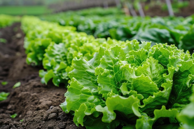 Azienda agricola biologica idroponica di lattuga