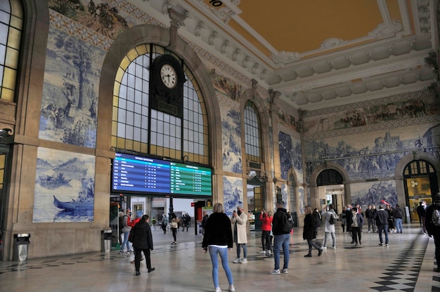 Azulejo nella stazione di Porto