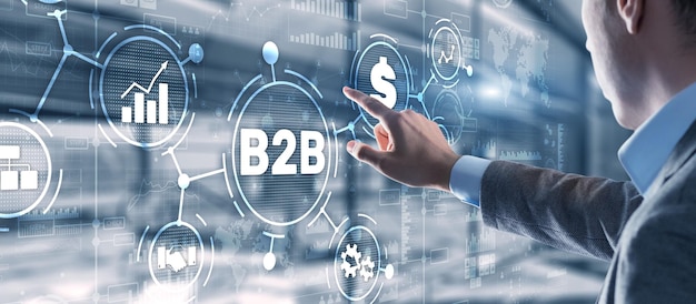 B2B Business Technology Marketing Company Concetto commerciale Business to Business