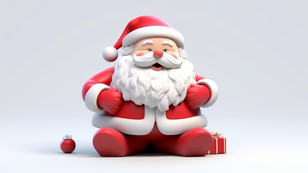 Babbo natale carino e felice ai generativo