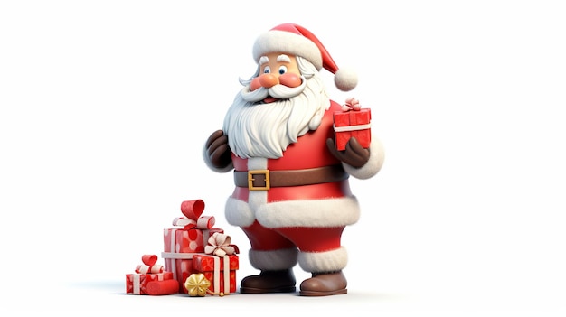 Babbo natale carino e felice ai generativo