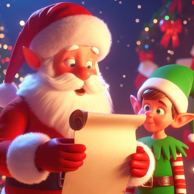 Babbo Natale e gli elfi di Babbo Natale