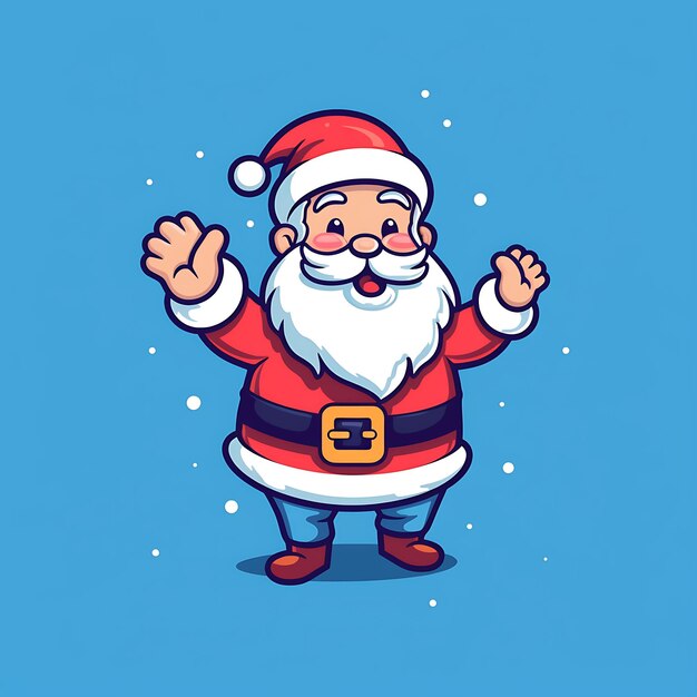 Babbo Natale personaggio dei cartoni animati Buon Natale Divertente Felice Dolce Babbo natale Vacanze invernali