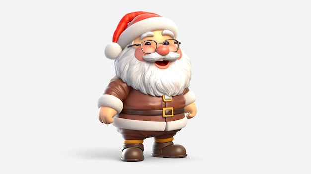 Babbo Natale personaggio isolato 3d personaggi isolati immagine di Natale immagini di illustrazione 3d