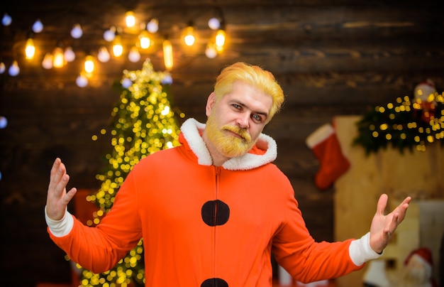 Babbo Natale santa hipster babbo natale su sfondo natalizio regalo di natale buon natale e felice