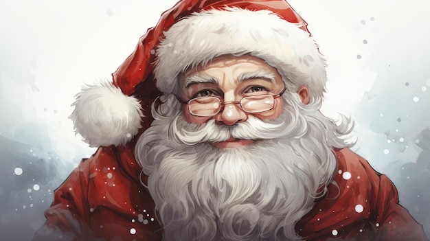 Babbo Natale su sfondo bianco