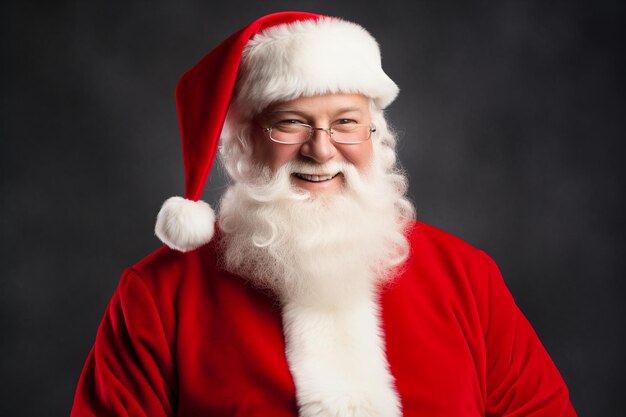 Babbo Natale su una foto di sfondo bianco