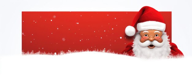 Babbo Natale tiene la lista dei desideri dei bambini con spazio di copia panorama natalizio Generative Ai