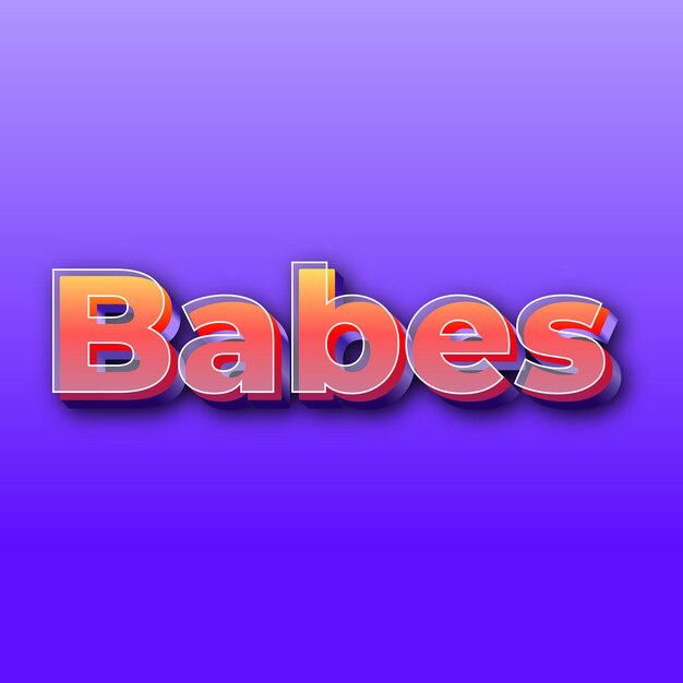 BabesText effetto JPG foto di carte con sfondo viola sfumato