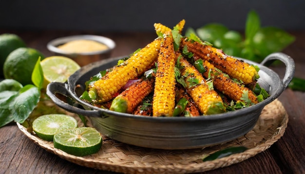 Baby Corn Pepper Fry dell'India meridionale