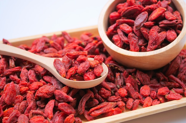 bacche rosse secche di goji per una dieta sana