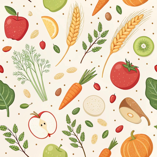 Background del modello alimentare senza cuciture