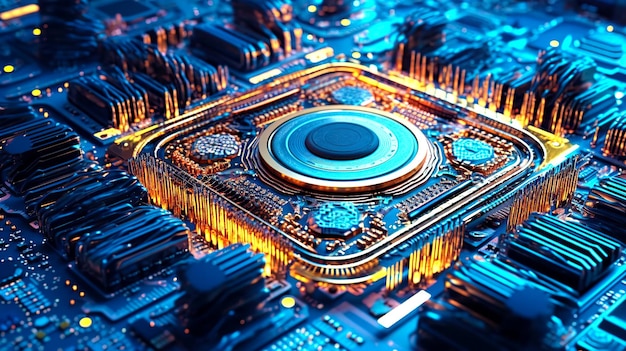 Background della tecnologia dell'intelligenza artificiale Quantum Computer Technologies Generative Ai