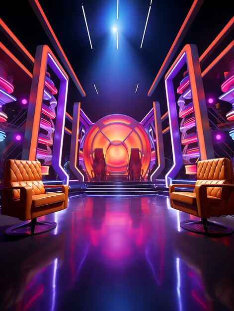 Background of Game Show Studio Game Show Set Backdrop Game Show Lights Bac Content Creator Stream