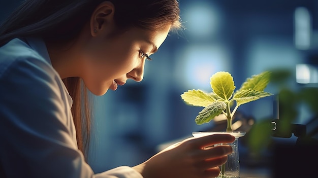 background scientifico microbiologo scienziato donna scienziato di laboratorio scienza delle piante