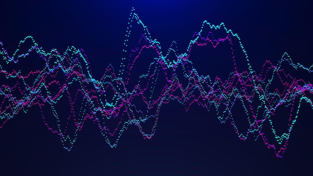 Background tecnologico astratto con punti e linee di collegamento Concetto di rete