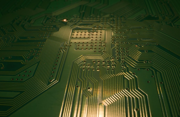 Background tecnologico con schede di circuiti elettronici tecnologia hardware computer motherboard digitale